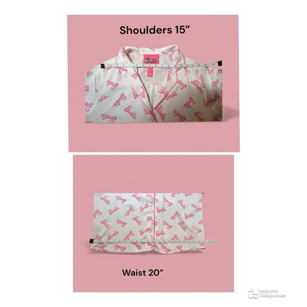 Forever 21, Barbie Logo Print Teen’s Large Pink and White Sleepwear. - Picture 5 of 15